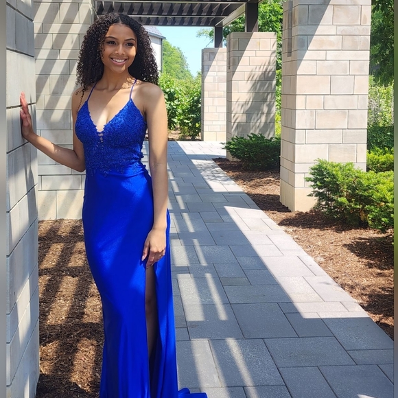 Royal Blue Prom Dress - Picture 1 of 8